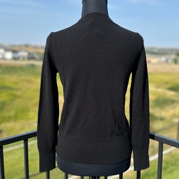 J. Crew Cashmere Classic Fit Crewneck Sweater Black BA400 Size XXSmall New - Picture 7 of 13